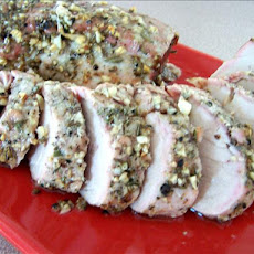 Roasted Pork Loin With Rosemary , Lavender and Garlic