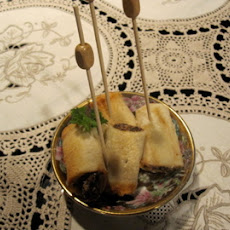 Savory Mushroom Bread Blintzes
