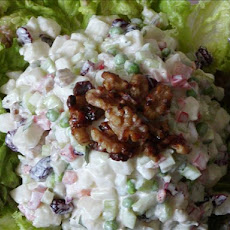 Pears, Celery, Peas, Dried Cranberries, & Walnut Salad