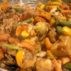 Vegetable Curry (Alu Chole Mater)