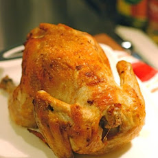 Roast Chicken Stuffed with Corn & Parsley