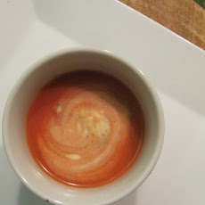Creamy Chilled Horseradish Soup with Tomato and Green Apple