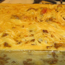 Spasagne or Spaghetti Pie
