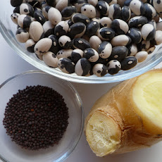 Calypso beans with ginger and black mustard seeds