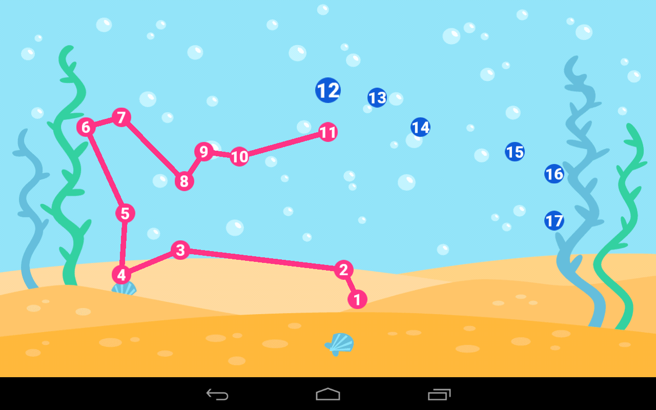 Android application Connect the dots learn numbers game screenshort