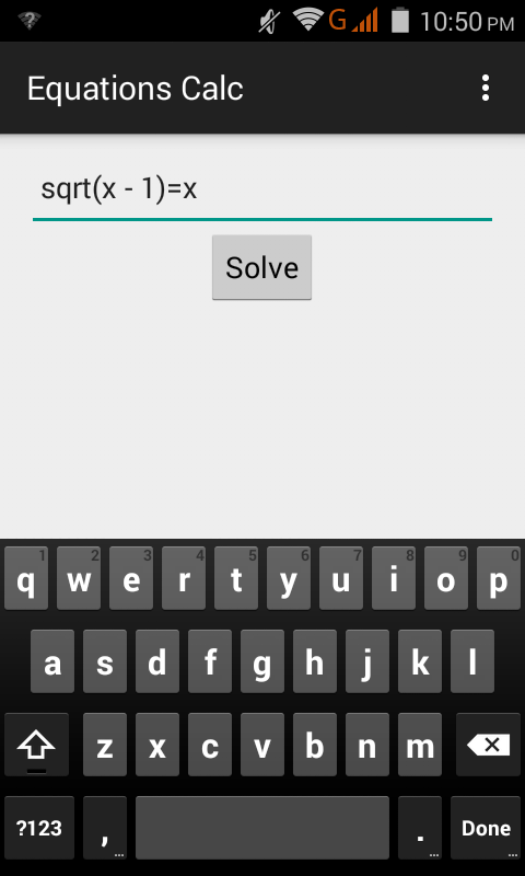 Android application Equation Step-by-Step Calc screenshort