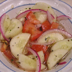 Easy Cucumber Salad W/ Red Wine Vinaigrette