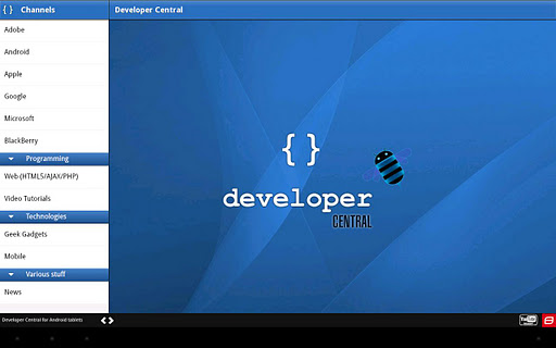 【免費媒體與影片App】Developer Central for tablets-APP點子