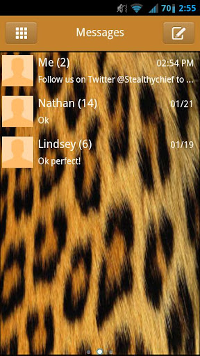 GO SMS Cheetah Theme