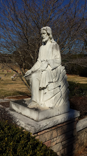 Jesus Statue in Prayer Garden