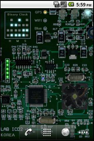 써킷보드 라이브 배경화면 aCircuit Board