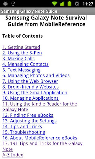 【免費書籍App】Galaxy Note Survival Guide-APP點子
