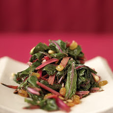 Sauteed Swiss Chard with Raisins and Pine Nuts