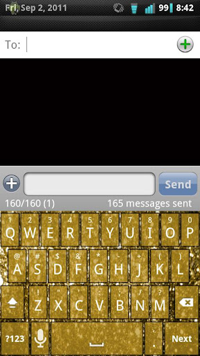 Gold Glitter Keyboard Skin