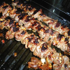 Korean  Grilled Meat on Skewers  (Bulgogi)