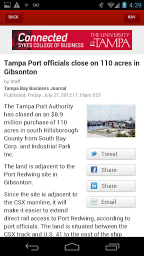 【免費新聞App】Tampa Bay Business Journal-APP點子