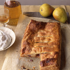 Pear and Sour Cherry Flat Pie