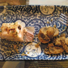 Baked Salmon and Garlic Mushrooms