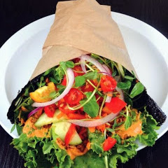 GF wrap made with a sheet of nori seaweed - can't help but feel great after eating this!