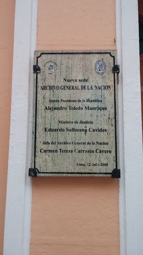 Placa Del Archivo General De La Nación