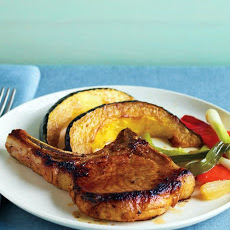 Glazed Pork Chops and Squash