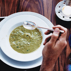 Roasted Asparagus Soup with Spring Herb Gremolata