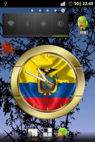 Ecuador flag clocks