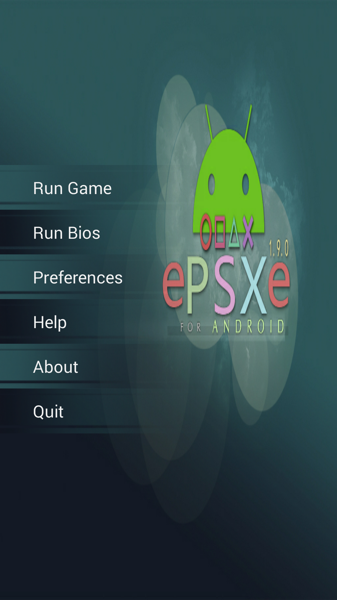 Android application ePSXe for Android screenshort