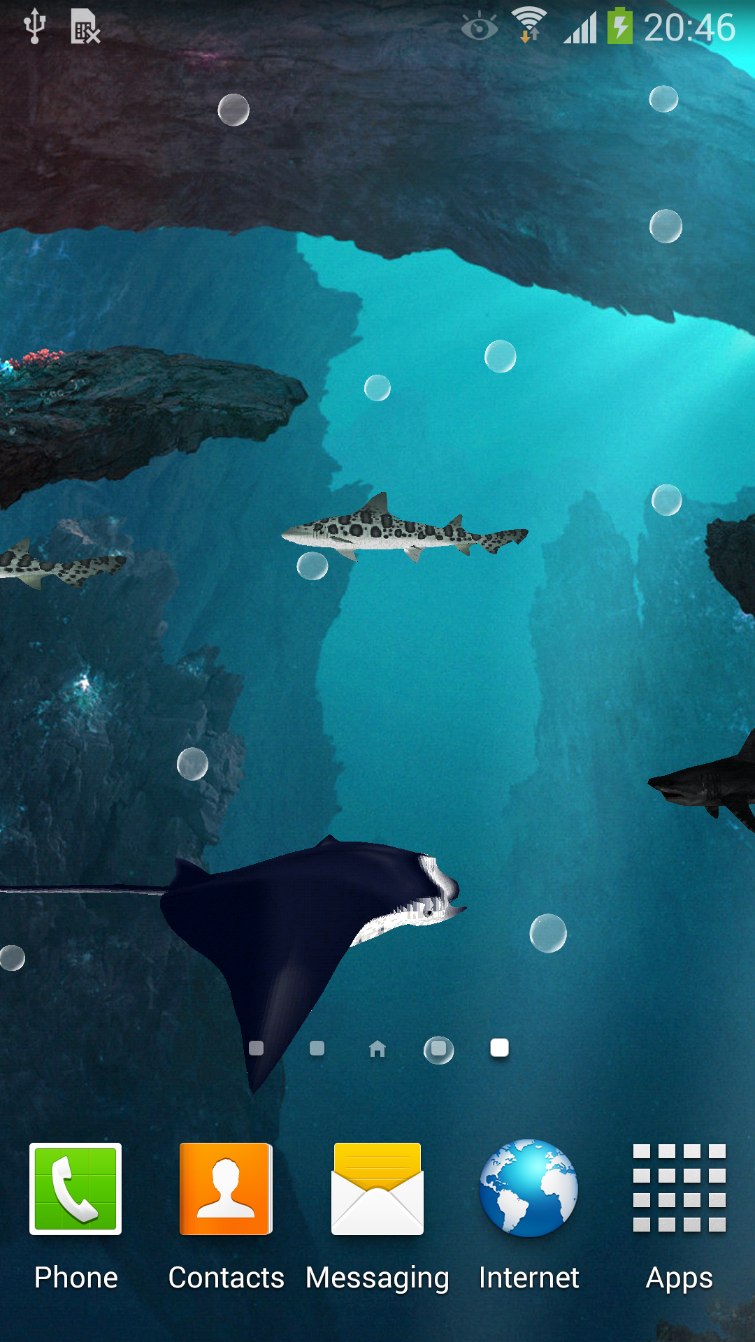 Android application 3D Sharks Live Wallpaper screenshort