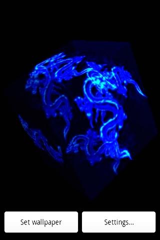 3D blue Dragon 1