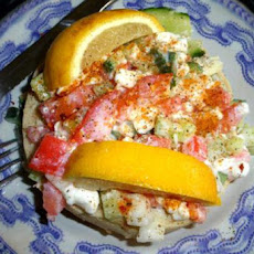 Light and Healthy Cottage Cheese and Vegetable Salad or Sandwich