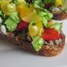 Savoring Summer Tartine, with Cherry Tomato and Strawberry