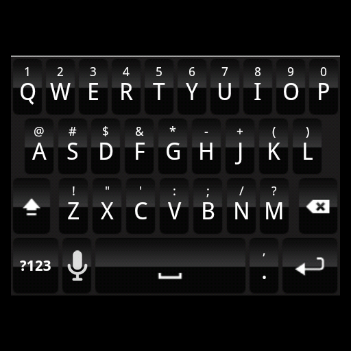 Black Gloss Keyboard Skin LOGO-APP點子