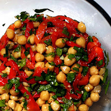 Chickpea Salad with Capers and Roasted Red Peppers