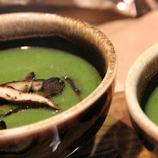 Watercress Soup with Grilled Shiitakes