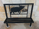 Howdy Pig Art Bench