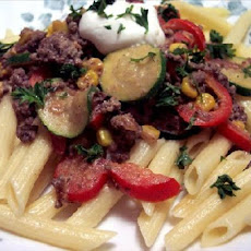 Santa Fe Penne Primavera w/Cumin-Ancho Chile Cream Sauce