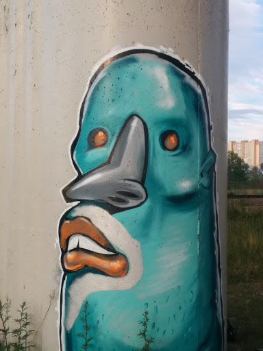 Graffiti Blue Man