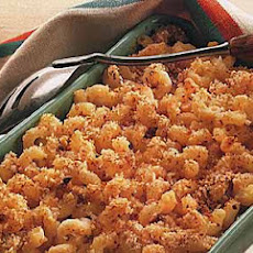 Three-Cheese Pasta Gratin with Almond Crust