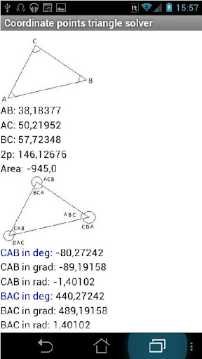 【免費生產應用App】Coordinate triangle solver-APP點子