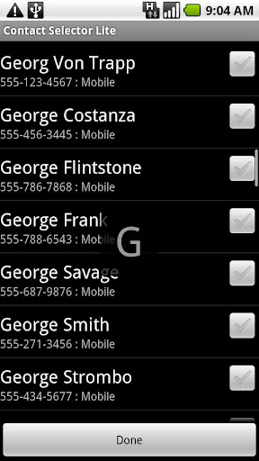 Contact Selector Lite