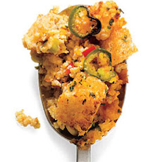 Corn Bread, Chorizo, and Jalapeño Dressing