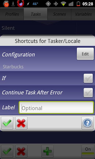 Shortcuts for Tasker Locale