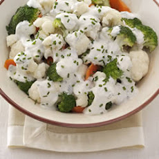 Veggies with Creamy Chive and Onion Sauce