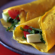 Crispy Vietnamese Veggie Crepes with Fresh Basil