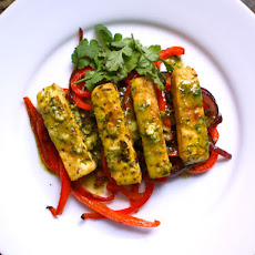 Citrus-Marinated Tofu with Onions and Peppers