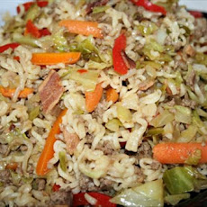 Yatsobi (Beef, Cabbage and Ramen Noodle Stir-Fry)