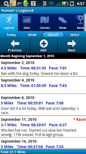 Runners Logbook