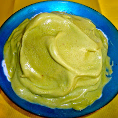 Cinnamon and Ancho Chile Scented Avocado Ice Cream