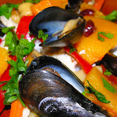 Moroccan Butternut Squash with Chicken, Chorizo, and Mussels